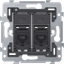 2 RJ45 connections UTP cat. 6A, PoE++ ready, flat model, incl. base 71 thumbnail 1