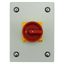 Main switch, P1, 40 A, surface mounting, 3 pole, Emergency switching off function, With red rotary handle and yellow locking ring, Lockable in the 0 ( thumbnail 12