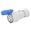 STRAIGHT CONNECTOR HP - IP44/IP54 - 3P+E 16A 200-250V 50/60HZ - BLUE - 9H - FAST WIRING thumbnail 1