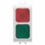 DOUBLE INDICATOR LAMP - RED/GREEN - 1 MODULE - GLOSSY WHITE - CHORUSMART thumbnail 2
