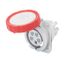 10° ANGLED FLUSH-MOUNTING SOCKET-OUTLET HP - IP66/IP67 - 3P+N+E 32A 380-415V 50/60HZ - RED - 6H - FAST WIRING thumbnail 2