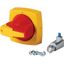 Rotary handle, 8mm, door installation, red/yellow, padlock thumbnail 4
