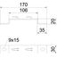 DBLG 20 100 FT Stand-off bracket for mesh cable tray B100mm thumbnail 2