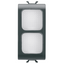 DOUBLE INDICATOR LAMP - OPAL - 1 MODULE - SATIN BLACK - CHORUSMART thumbnail 1
