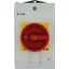 Main switch, P1, 40 A, surface mounting, 3 pole, 1 N/O, 1 N/C, Emergency switching off function, With red rotary handle and yellow locking ring, Locka thumbnail 1