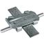 Wedge connector, St/tZn for concrete foundation for Rd 10mm / Fl -40x4 thumbnail 1