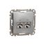 Double DATA Outlet CAT 6 STP, Sedna Design & Elements, RJ45, Aluminium thumbnail 4