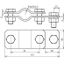 Earth rod connect. bracket St/tZn D 20mm w. connect. screw M10x20mm f. thumbnail 2