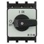 On-Off switch, P1, 40 A, flush mounting, 3 pole, with black thumb grip and front plate thumbnail 18