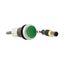 Pushbutton, Flat, momentary, 1 N/O, Cable (black) with M12A plug, 4 pole, 0.5 m, green, Blank, Bezel: titanium thumbnail 17