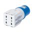 SYSTEM ADAPTOR - FROM INDUSTRIAL TO DOMESTIC IP44 - SOCKET-OUTLET 2P+E 16A 230V ac 50/60HZ - 2 SOCKET-OUTLETS 2P+E 10/16A DUAL AMP (P17/11) thumbnail 2