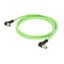 ETHERNET cable M12D plug angled M12D plug angled green thumbnail 2