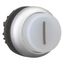 Illuminated pushbutton actuator, RMQ-Titan, Extended, maintained, White, inscribed 1, Bezel: titanium thumbnail 6