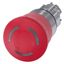 EMERGENCY STOP mushroom pushbutton, illuminable, 22 mm, round, metal, shiny, red, 40 mm, positive  3SU1051-1HB20-0AA0-Z Y11 thumbnail 1