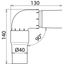 Angled intake tube 90°, D=40/L=120mm for MS dry cleaning set -36kV thumbnail 2