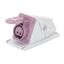 90° ANGLED SURFACE-MOUNTING SOCKET-OUTLET - IP44 - 3P 32A 20-25V 50-60HZ - VIOLET - n.r. - SCREW WIRING thumbnail 2