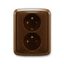 5583A-C02357 B Double socket outlet with earthing pins, shuttered, with turned upper cavity, with surge protection thumbnail 70