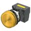 M22N Indicator, Plastic flat, Yellow, Yellow, 220/230/240 V AC, push-i thumbnail 2