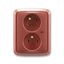 5583A-C02357 R2 Double socket outlet with earthing pins, shuttered, with turned upper cavity, with surge protection thumbnail 47