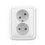 5583A-C02357 H Double socket outlet with earthing pins, shuttered, with turned upper cavity, with surge protection thumbnail 52