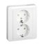 Exxact Basic double socket-outlet earthed screwless white thumbnail 2