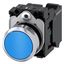 Pushbutton, 22 mm, round, metal, shiny, blue, pushbutton, flat, momentary  3SU1150-0AB50-3BA0-Z X90 thumbnail 1