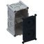 AGRO Flush-mounted box 2x1 with cover and separation wall thumbnail 1