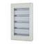 Complete surface-mounted flat distribution board with window, grey, 24 SU per row, 5 rows, type C thumbnail 1