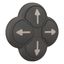 Position pushbutton, RMQ-Titan, Actuators non-flush, momentary, 4-fold, opposing pushbuttons mechanically interlocked, Bezel: black, arrow up thumbnail 11