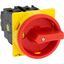 Main switch, T0, 20 A, flush mounting, 3 contact unit(s), 3 pole, 2 N/O, 1 N/C, Emergency switching off function, With red rotary handle and yellow lo thumbnail 22
