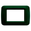TOP SYSTEM PLATE - IN TECHNOPOLYMER GLOSS FINISHING - 3 GANG - RACING GREEN - SYSTEM thumbnail 1