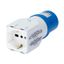 SYSTEM ADAPTOR - FROM INDUSTRIAL TO DOMESTIC IP44 - SOCKET-OUTLET 2P+E 16A 230V ac 50/60HZ - 1 PLUG 2P+E 10/16A DUAL AMP (P30/P17) thumbnail 2