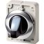 Illuminated selector switch actuator, RMQ-Titan, With thumb-grip, maintained, 2 positions (V position), White, Metal bezel thumbnail 4