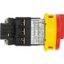 Main switch, P1, 25 A, flush mounting, 3 pole, Emergency switching off function, With red rotary handle and yellow locking ring, Lockable in the 0 (Of thumbnail 9