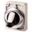 Changeover switch, RMQ-Titan, with thumb-grip, maintained, 3 positions, Front ring stainless steel thumbnail 1