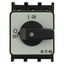 On-Off switch, P1, 40 A, centre mounting, 3 pole, with black thumb grip and front plate thumbnail 14