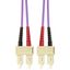 FO Patchcord Duplex SC/SC, 50/125æm OM4, LS0H-3,violet,10.0m thumbnail 1