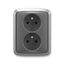 5583A-C02357 B Double socket outlet with earthing pins, shuttered, with turned upper cavity, with surge protection thumbnail 69