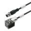 Valve cable (assembled), Cable length: 0.15 m, PUR, black thumbnail 1