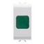 SINGLE INDICATOR LAMP - GREEN - 1 MODULE - GLOSSY WHITE - CHORUSMART thumbnail 1