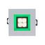 FIALE 4LED 4X1W 30deg 230V SQUARE WW LED SPOT GREEN FRAME thumbnail 3