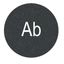 Button plate flat with inscription black with white "Ab" thumbnail 1