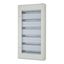 Complete surface-mounted flat distribution board with window, white, 24 SU per row, 6 rows, type C thumbnail 3