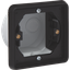 Splashproof single flush-mounting box for one function, black thumbnail 1