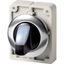 Illuminated selector switch actuator, RMQ-Titan, With thumb-grip, momentary, 3 positions, White, Metal bezel thumbnail 3