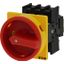 Main switch, P1, 40 A, flush mounting, 3 pole, Emergency switching off function, With red rotary handle and yellow locking ring, Lockable in the 0 (Of thumbnail 3