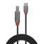 0.5m USB 2.0 Type C to B Cable, Anthra Line USB Type C Male to B Male thumbnail 2