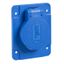 PratiKa socket - blue - 2P + E - 10/16 A - 250 V - German - IP54 - flush - back thumbnail 2