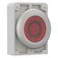 Illuminated pushbutton actuator, RMQ-Titan, Flat, momentary, red, inscribed 0, Metal bezel thumbnail 12