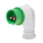 90° PLUG - IP44 - 3P 16A 20-25V and 40-50V 100-200HZ - GREEN - 4H - SCREW WIRING thumbnail 1